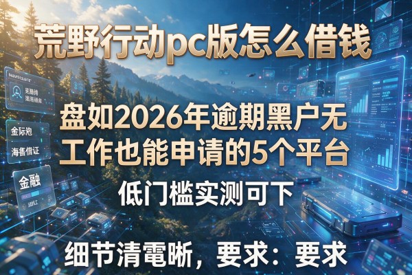 荒野行动pc版怎么借钱 盘点2026年逾期黑户无工作也能申请的5个平台 低门槛实测可下