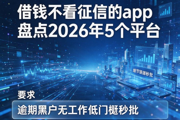 借钱不看征信的app盘点2026年5个平台 逾期黑户无工作低门槛秒批