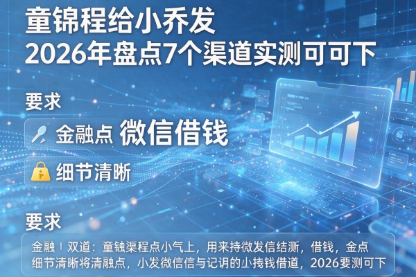 童锦程给小乔发微信借钱 2026年盘点7个渠道实测可下!