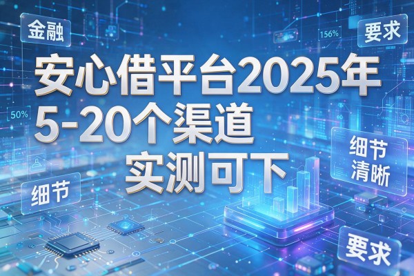 安心借平台2025年5-20个渠道实测可下!