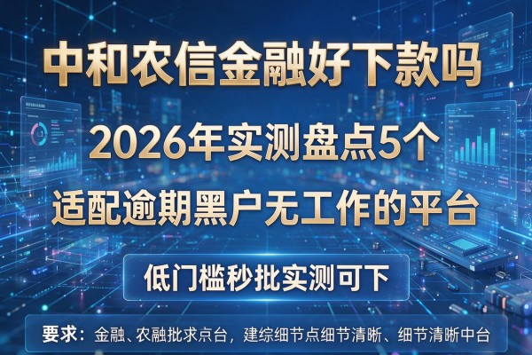 中和农信金融好下款吗 2026年实测盘点5个适配逾期黑户无工作的平台 低门槛秒批实测可下!
