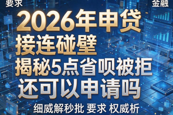 2026年申贷接连碰壁揭秘5点省呗被拒还可以申请吗权威解析秒批!