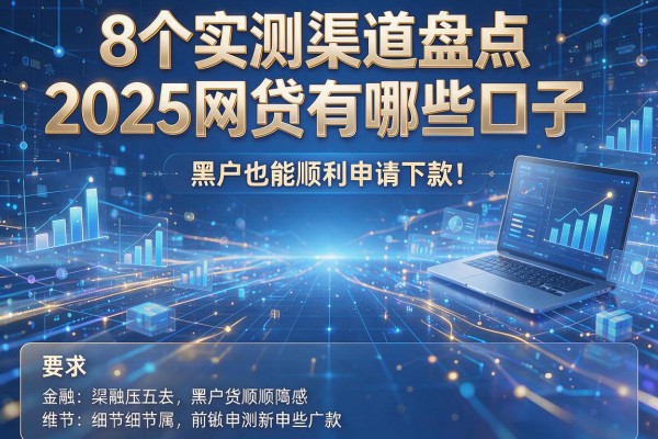 8个实测渠道盘点2025网贷有哪些口子，黑户也能顺利申请下款！