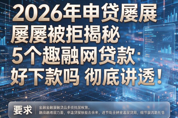 2026年申贷屡屡被拒揭秘5个趣融网贷款好下款吗彻底讲透！