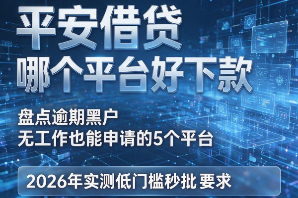 平安借贷哪个平台好下款 盘点逾期黑户无工作也能申请的5个平台 2026年实测低门槛秒批