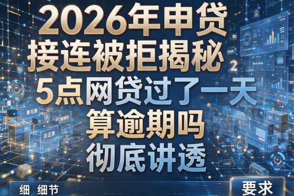 2026年申贷接连被拒揭秘5点网贷过了一天算逾期吗彻底讲透!