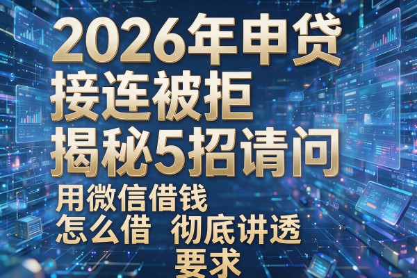 2026年申贷接连被拒揭秘5招请问用微信借钱怎么借彻底讲透!