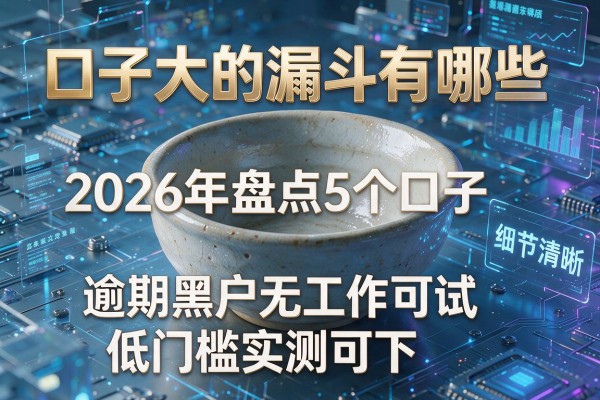 口子大的漏斗有哪些 2026年盘点5个口子 逾期黑户无工作可试 低门槛实测可下