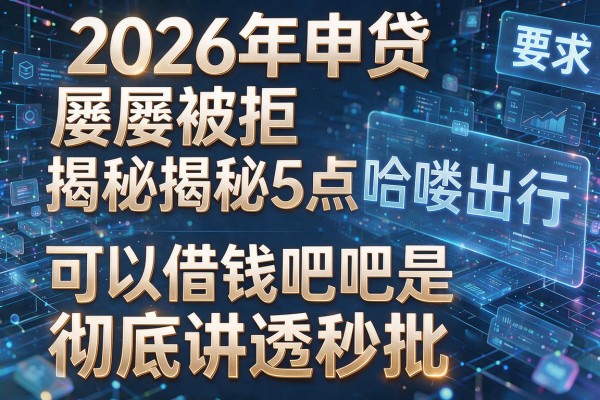 2026年申贷屡屡被拒揭秘5点哈喽出行可以借钱是吧彻底讲透秒批!
