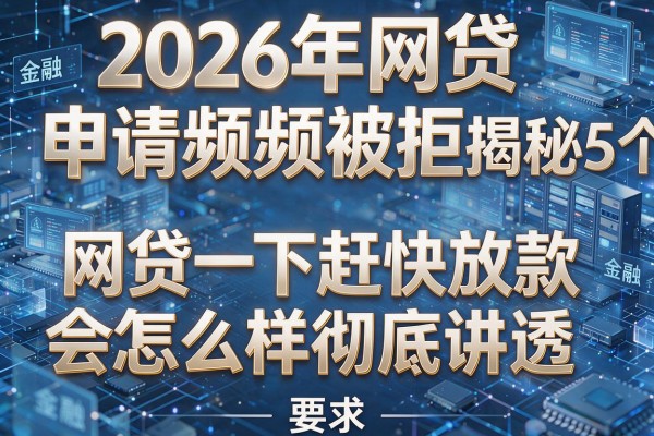2026年网贷申请频频被拒揭秘5个网贷一下赶快放款会怎么样彻底讲透！