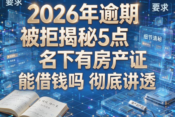 2026年逾期被拒揭秘5点名下有房产证能借钱吗彻底讲透！