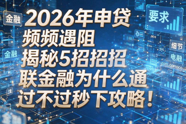2026年申贷频频遇阻揭秘5招招联金融为什么通不过秒下攻略!