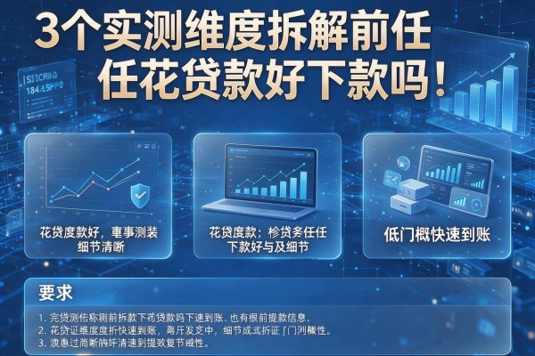 3个实测维度拆解前任花贷款好下款吗低门槛快速到账！
