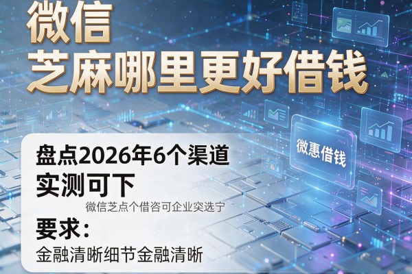 微信和芝麻哪里更好借钱 盘点2026年6个渠道 实测可下!
