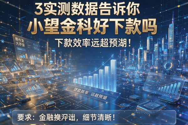 3个实测数据告诉你小望金科好下款吗,下款效率远超预期!
