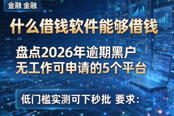 什么借钱软件能够借钱 盘点2026年逾期黑户无工作可申请的5个平台 低门槛实测可下秒批!