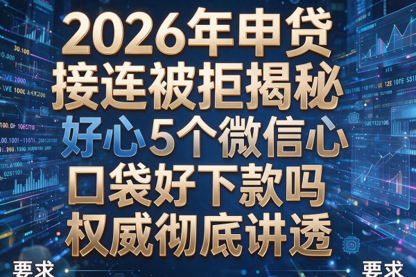 2026年申贷接连被拒揭秘5个微信好心口袋好下款吗权威彻底讲透!