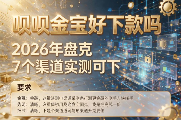 呗呗金宝好下款吗 2026年盘点7个渠道实测可下!