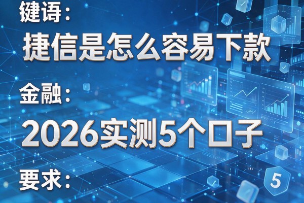 捷信是怎么容易下款 2026实测5个口子