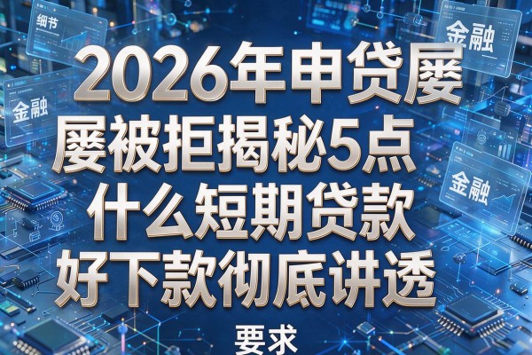 2026年申贷屡屡被拒揭秘5点什么短期贷款好下款彻底讲透!