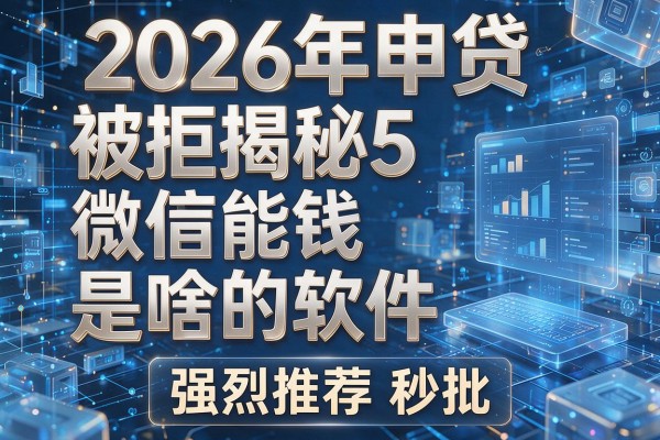 2026年申贷被拒揭秘5款微信能借钱的软件是啥强烈推荐秒批!