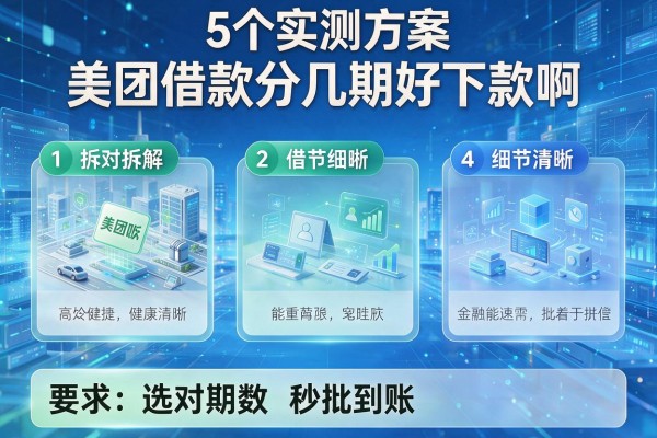 5个实测方案拆解美团借款分几期好下款啊，选对期数秒批到账！
