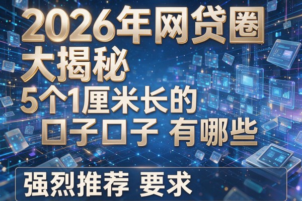 2026年网贷圈大揭秘5个1厘米长的口子有哪些强烈推荐秒批!