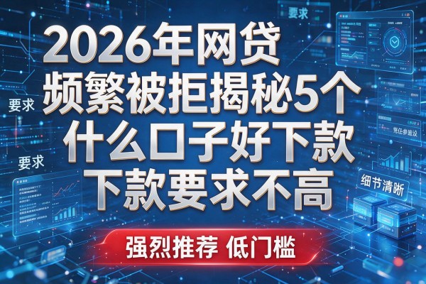 2026年网贷频繁被拒揭秘5个什么口子好下款要求不高强烈推荐低门槛!
