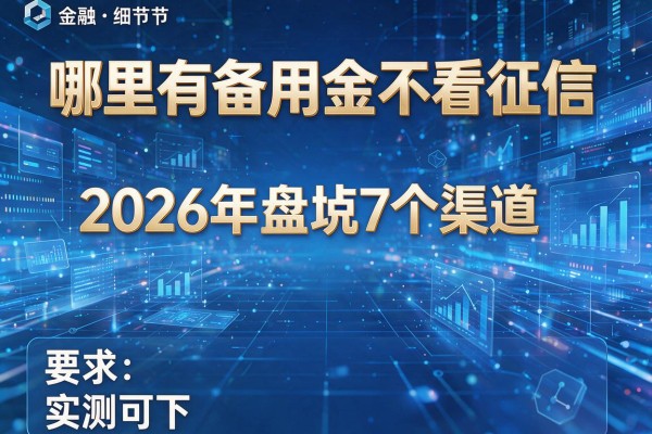 哪里有备用金不看征信 2026年盘点7个渠道 实测可下！