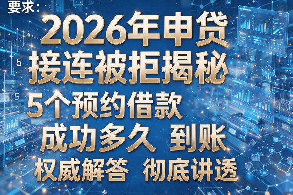 2026年申贷接连被拒揭秘5个预约借款成功多久到账权威解答彻底讲透!