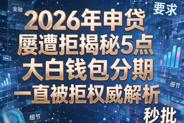 2026年申贷屡遭拒揭秘5点大白钱包分期一直被拒权威解析秒批!