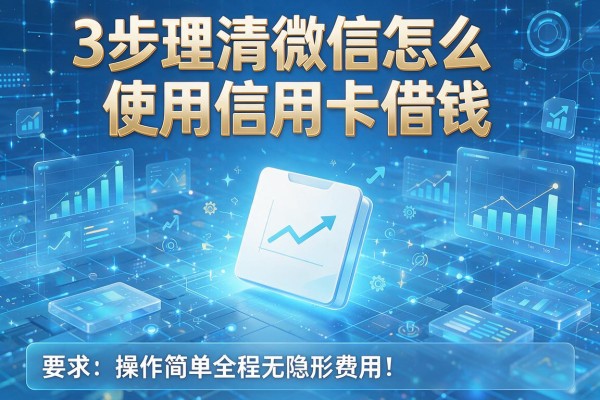 3步理清微信怎么使用信用卡借钱,操作简单全程无隐形费用!