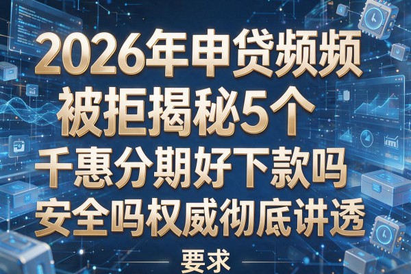 2026年申贷频频被拒揭秘5个千惠分期好下款吗安全吗权威彻底讲透!