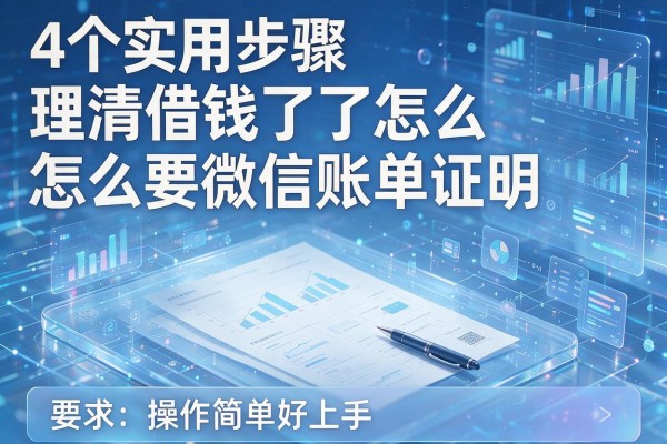 4个实用步骤理清借钱了怎么要微信账单证明,操作简单好上手!