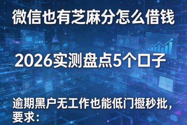 微信也有芝麻分怎么借钱 2026实测盘点5个口子 逾期黑户无工作也能低门槛秒批