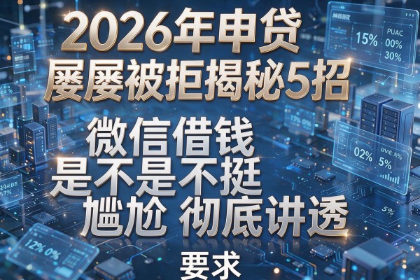 2026年申贷屡屡被拒揭秘5招微信借钱是不是挺尴尬彻底讲透!
