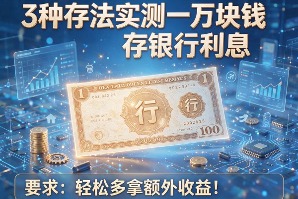 3种存法实测一万块钱存银行利息,轻松多拿额外收益!