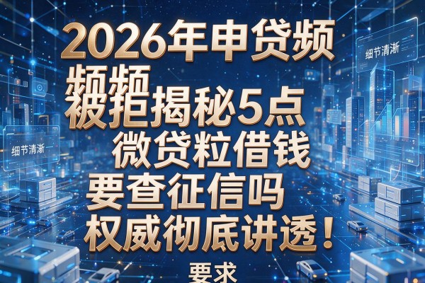 2026年申贷频频被拒揭秘5点微贷粒借钱要查征信吗权威彻底讲透!