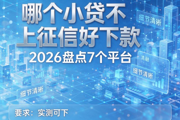 哪个小贷不上征信好下款 2026盘点7个平台 实测可下!