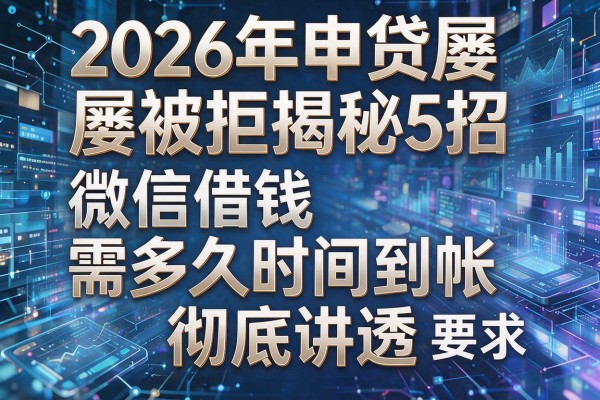 2026年申贷屡屡被拒揭秘5招微信借钱需多久时间到帐彻底讲透!