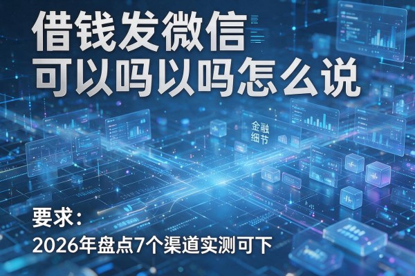 借钱发微信可以吗怎么说 2026年盘点7个渠道实测可下!