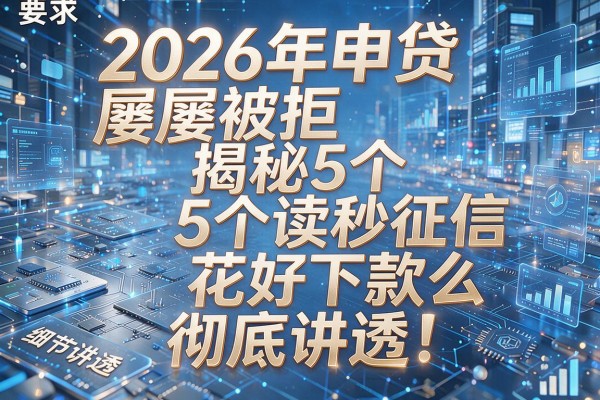 2026年申贷屡屡被拒揭秘5个读秒征信花好下款么彻底讲透!