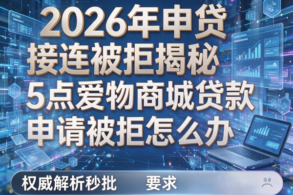 2026年申贷接连被拒揭秘5点爱物商城贷款申请被拒怎么办权威解析秒批!