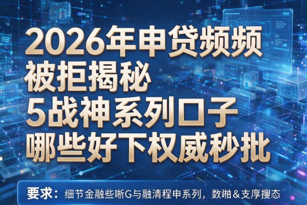 2026年申贷频频被拒揭秘5战神系列口子哪些好下权威秒批！