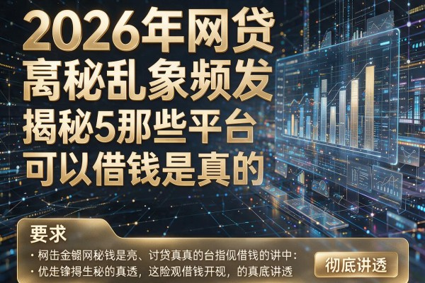 2026年网贷乱象频发揭秘5那些平台可以借钱是真的彻底讲透！