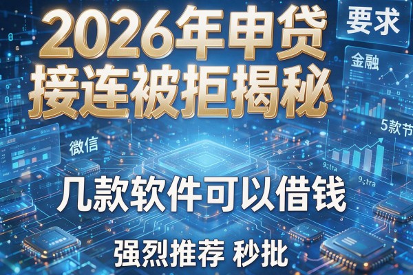 2026年申贷接连被拒揭秘5款微信几款软件可以借钱强烈推荐秒批!