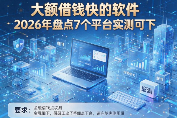 大额借钱快的软件2026年盘点7个平台实测可下!