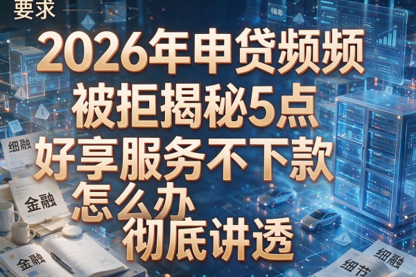 2026年申贷频频被拒揭秘5点好享服务不下款怎么办彻底讲透!