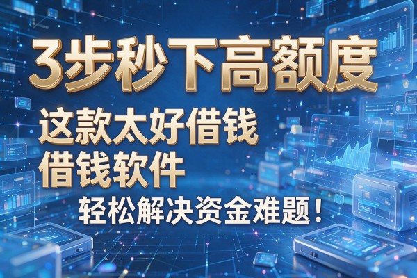 3步秒下高额度,这款太好借钱借钱软件轻松解决资金难题!