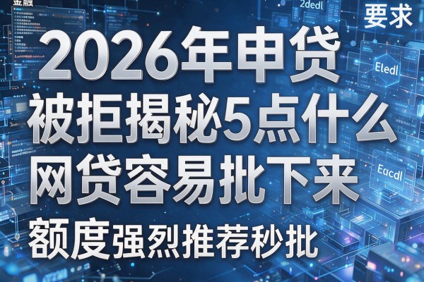 2026年申贷被拒揭秘5点什么网贷容易批下来额度强烈推荐秒批!